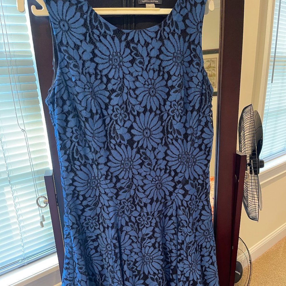 Blue Tommy Hilfiger fit and flare